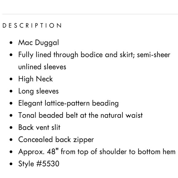 Mac Duggal Black 16 Long Sleeve Beaded Midi Cocktail Dress NWT Lattice Beads - Picture 3 of 9